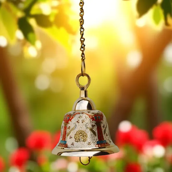 Brass_Hanging_Temple_Pooja_Bell,_Bell_White_Color_-_7x7x8.5_inch_(F511_A)