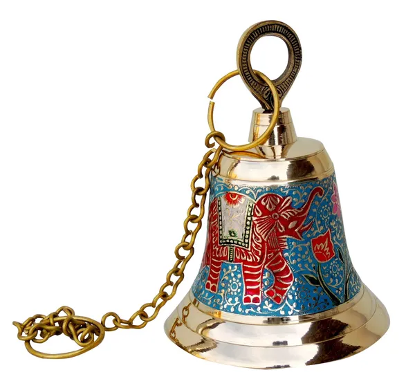 Brass_Hanging_Temple_Pooja_Bell,_Bell_Blue_Color_-_5.5x5.5x7_inch_(F513_B)