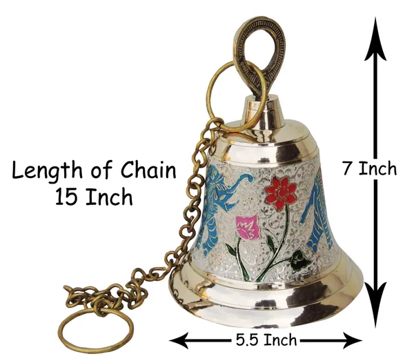 Brass_Hanging_Temple_Pooja_Bell,_Bell_White_Color_-_5.5x5.5x7_inch_(F513_C)