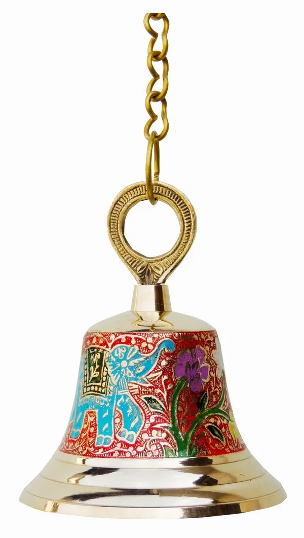 Brass_Hanging_Temple_Pooja_Bell,_Bell_Red_Color_-_4.8x4.8x6_inch_(F515_A)
