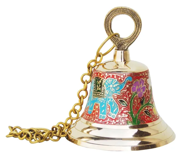 Brass_Hanging_Temple_Pooja_Bell,_Bell_Red_Color_-_4.8x4.8x6_inch_(F515_A)