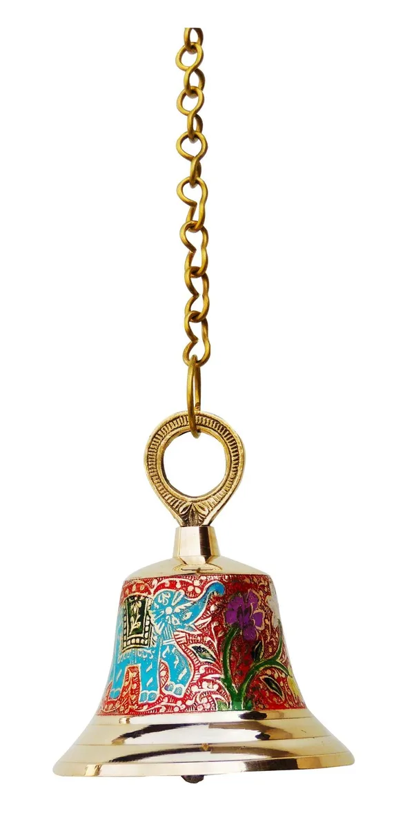 Brass_Hanging_Temple_Pooja_Bell,_Bell_Red_Color_-_4.8x4.8x6_inch_(F515_A)