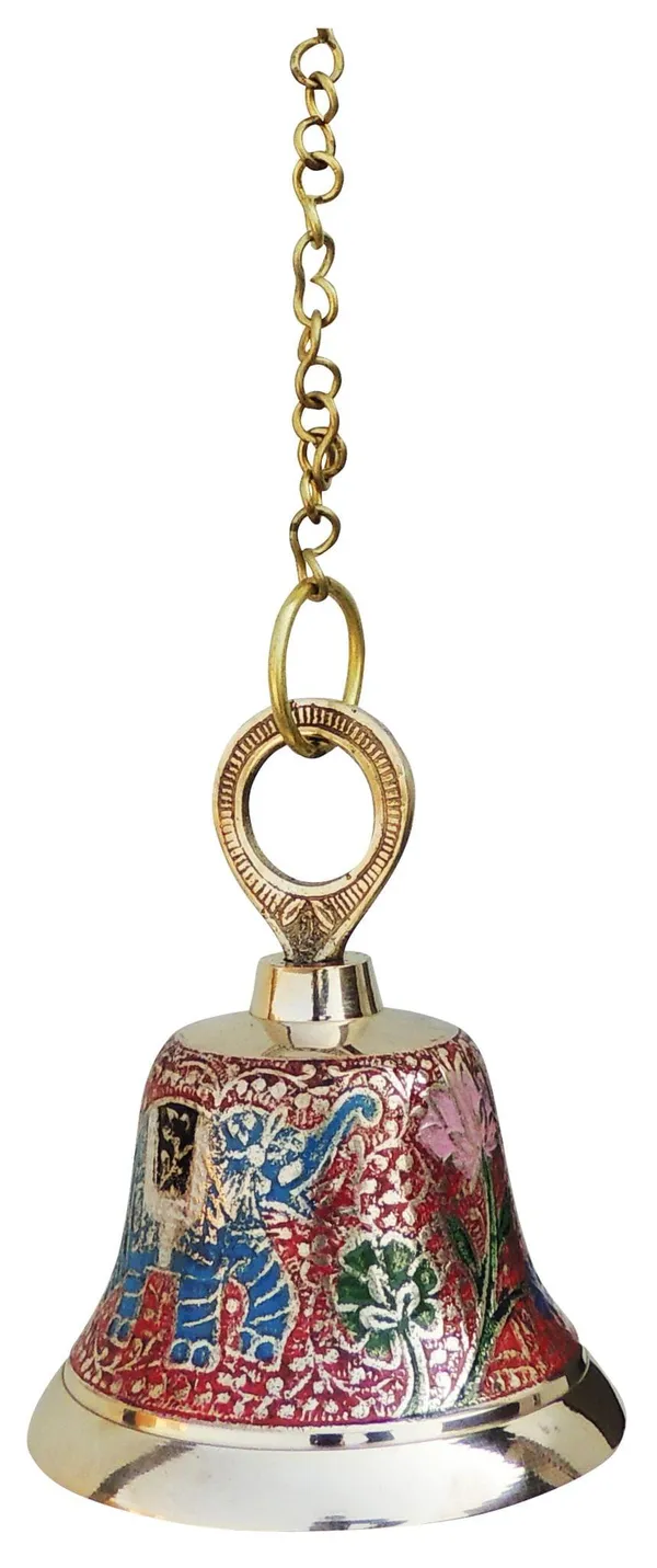 Brass_Hanging_Temple_Pooja_Bell,_Bell_Red_Color_-_3.5x3.5x5.5_inch_(F516_A)