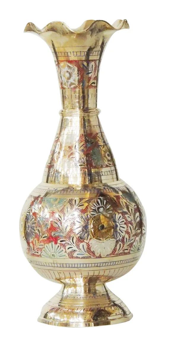 Brass_Home_&_Garden_Decorative_Flower_Pot,_Vase_-_5.2x5.2x12_inch_(F536_A)