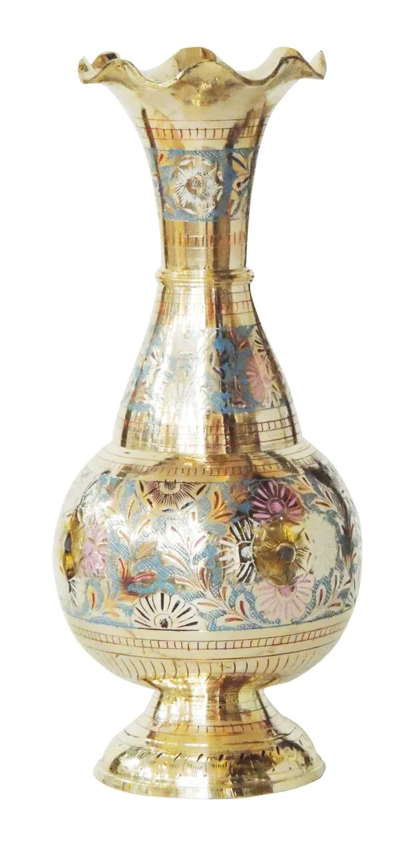Brass_Home_&_Garden_Decorative_Flower_Pot,_Vase_-_5.2x5.2x12_inch_(F536_B)