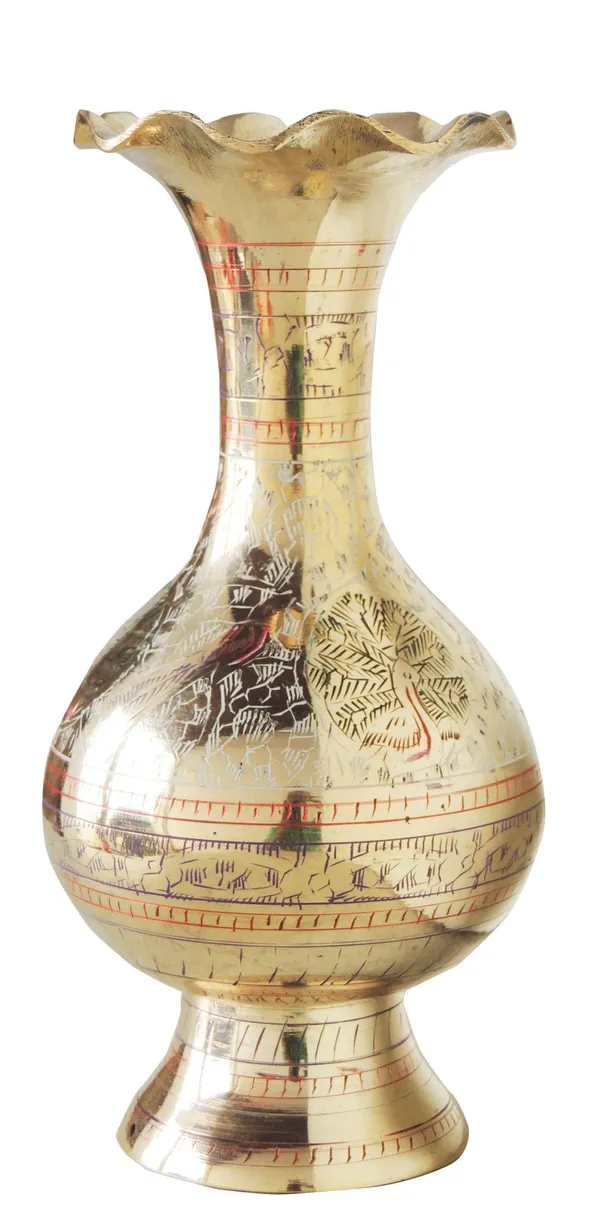 Brass_Showpiece_Flower_Pot_-_4.7x8x9.5_Inch_(F556_A)