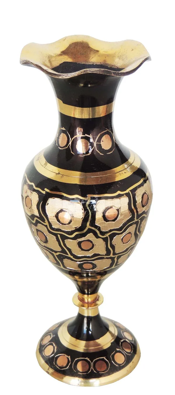 Brass_Home_&_Garden_Decorative_Flower_Pot,_Vase_-_2.5x6x7.5_inch_(F562_A)