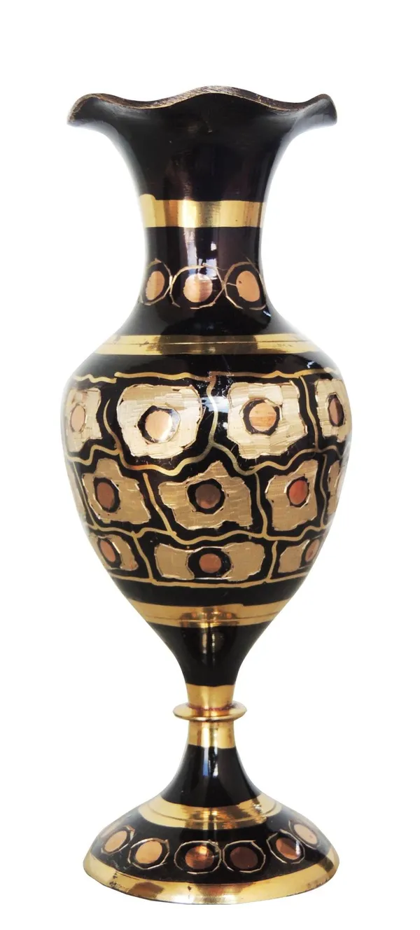 Brass_Home_&_Garden_Decorative_Flower_Pot,_Vase_-_2.5x6x7.5_inch_(F562_A)