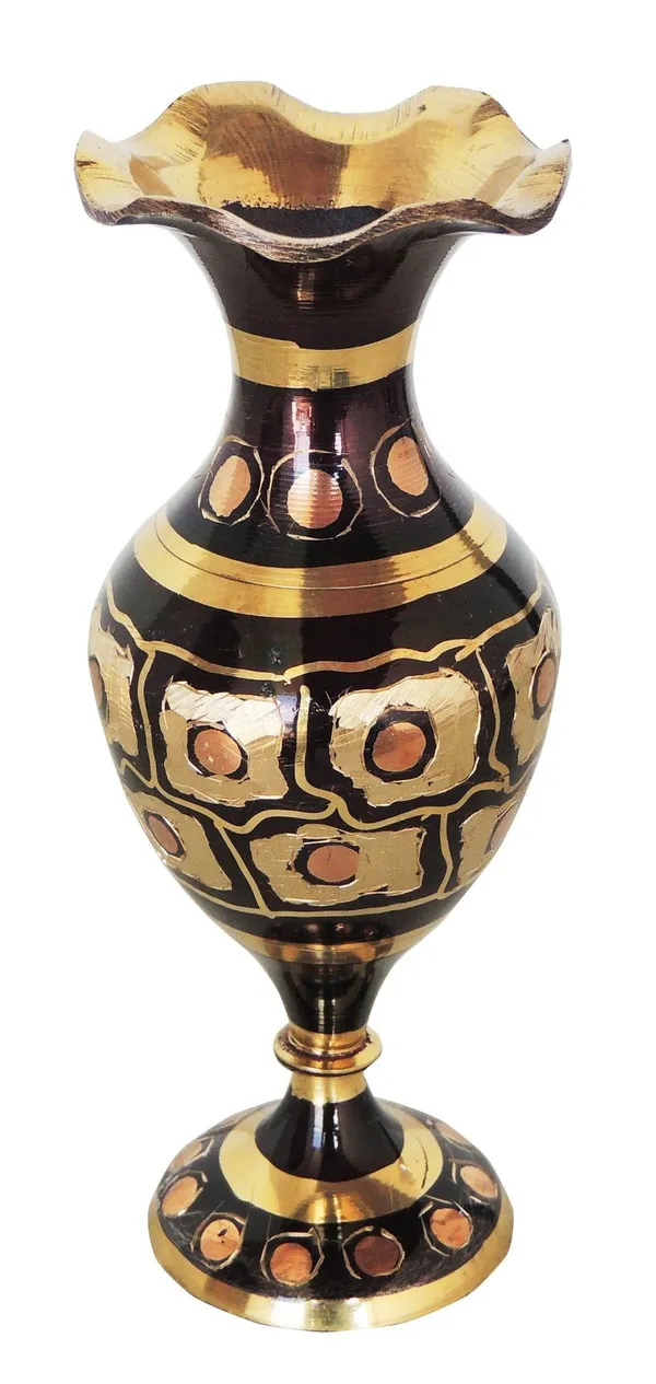 Brass_Home_&_Garden_Decorative_Flower_Pot,_Vase_-_2x4.8x6_inch_(F563_B)