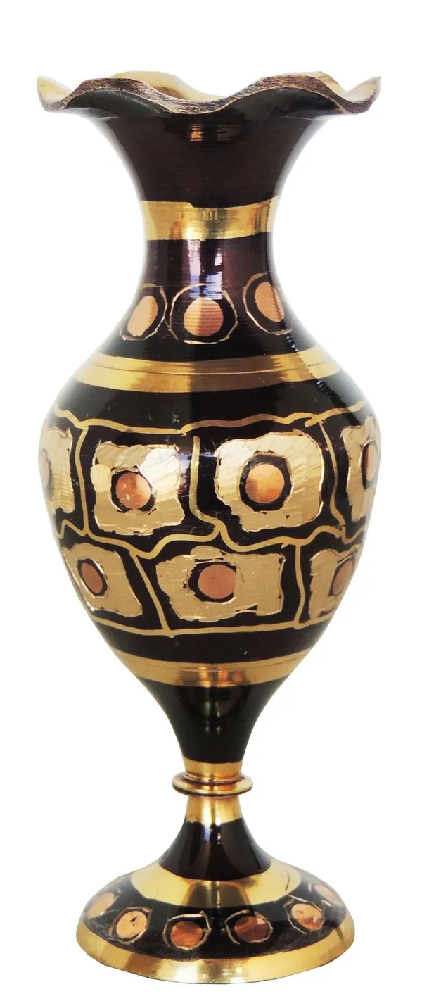 Brass_Home_&_Garden_Decorative_Flower_Pot,_Vase_-_2x4.8x6_inch_(F563_B)