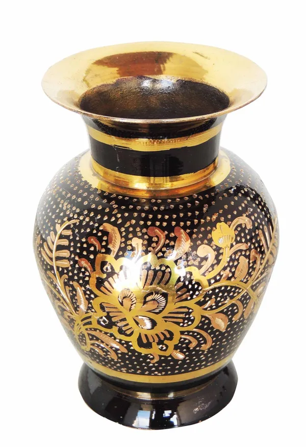 Brass_Home_&_Garden_Decorative_Flower_Pot_,_Vase_-_3.5x5x5.5_inch_(F565_A)