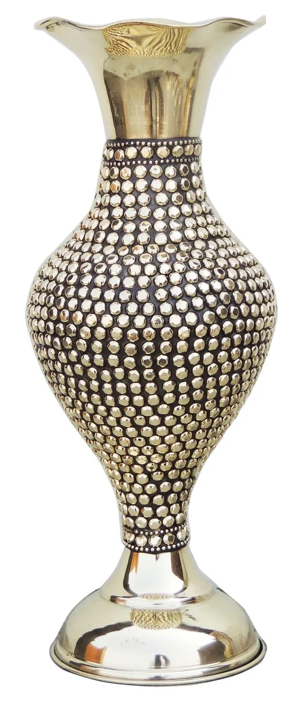 Brass_Home_&_Garden_Decorative_Beads_Flower_Pot,_Vase_-_5x10.5x13_inch_(F581_B)