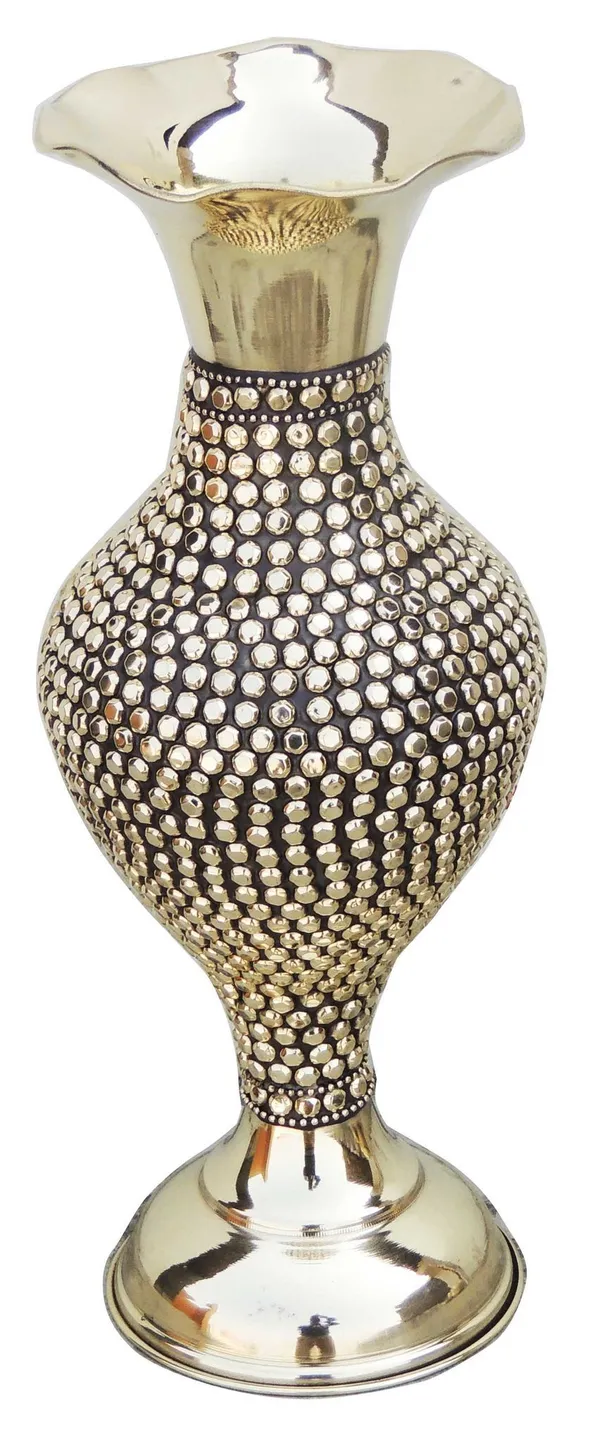Brass_Home_&_Garden_Decorative_Beads_Flower_Pot,_Vase_-_5x10.5x13_inch_(F581_B)