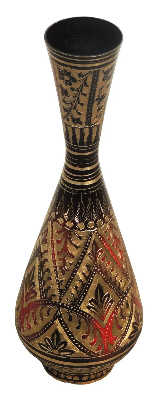 Brass_Home_&_Garden_Decorative_Flower_Pot_,_Vase_-_3.7x11.7x12.1_inch_(F589/12)