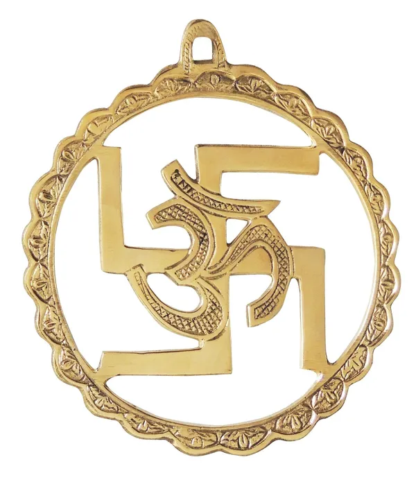 Brass_Wall_Hanging_Swastic_And_Om_-_9.7x0.2x10.7_inch_(F592_F)