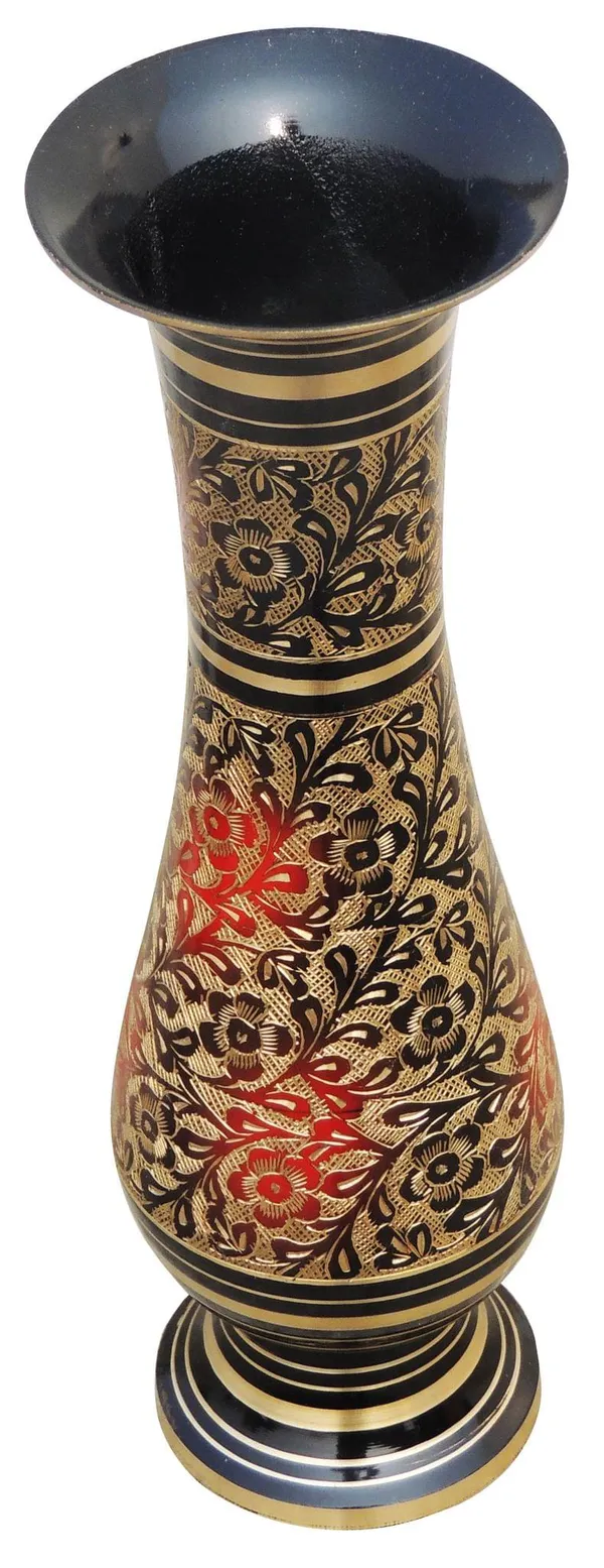 Brass_Home_&_Garden_Decorative_Flower_Pot,_Vase_-_3.4x9.4x10.9_inch_(F622_A)