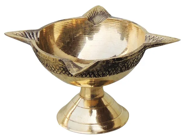 Brass_Table_Decor_Oil_Lamp_Deepak_4_Wicks_-_2.3x2.3x1.7_inch_(F633_C)_-_Pack_of_2
