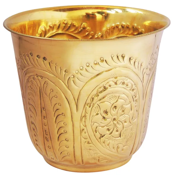 Brass_planter_Pot_Gamala_Diameter_8_Inch_weight_440_gm_(F655_D)