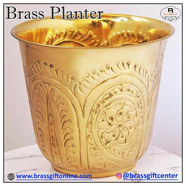 Brass_planter_Pot_Gamala_Diameter_8_Inch_weight_440_gm_(F655_D)