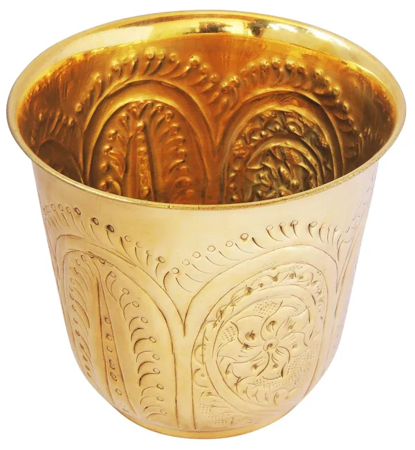 Brass_planter_Pot_Gamala_Diameter_8_Inch_weight_440_gm_(F655_D)