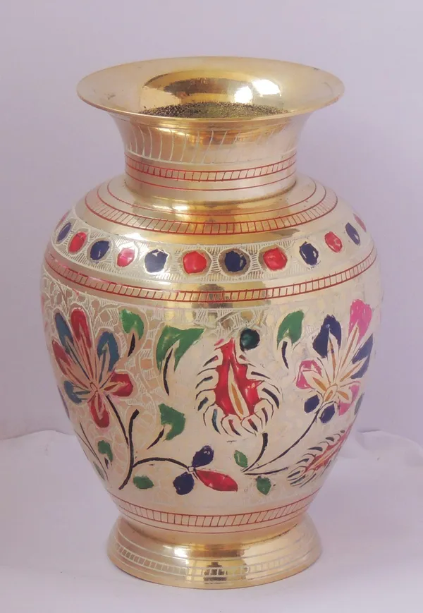 Brass_Home_&_Garden_Decorative_Flower_Pot_,_Vase_-_5.2x7x7.4_inch_(F661_G)
