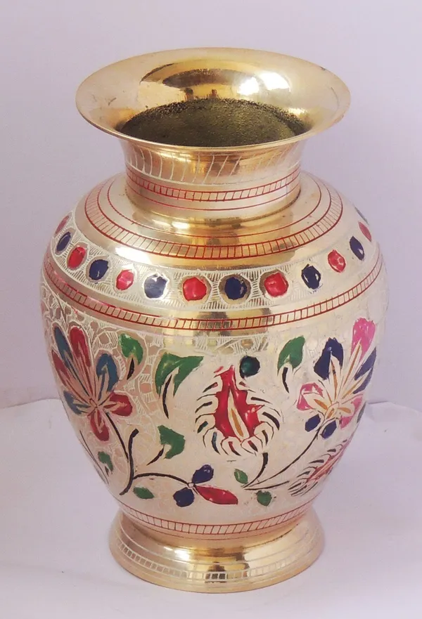Brass_Home_&_Garden_Decorative_Flower_Pot_,_Vase_-_5.2x7x7.4_inch_(F661_G)