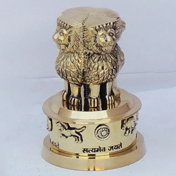 Brass_Table_Decor_Showpiece_Ashok_Lath_-_3x3x4.5_inch_(F670_D)