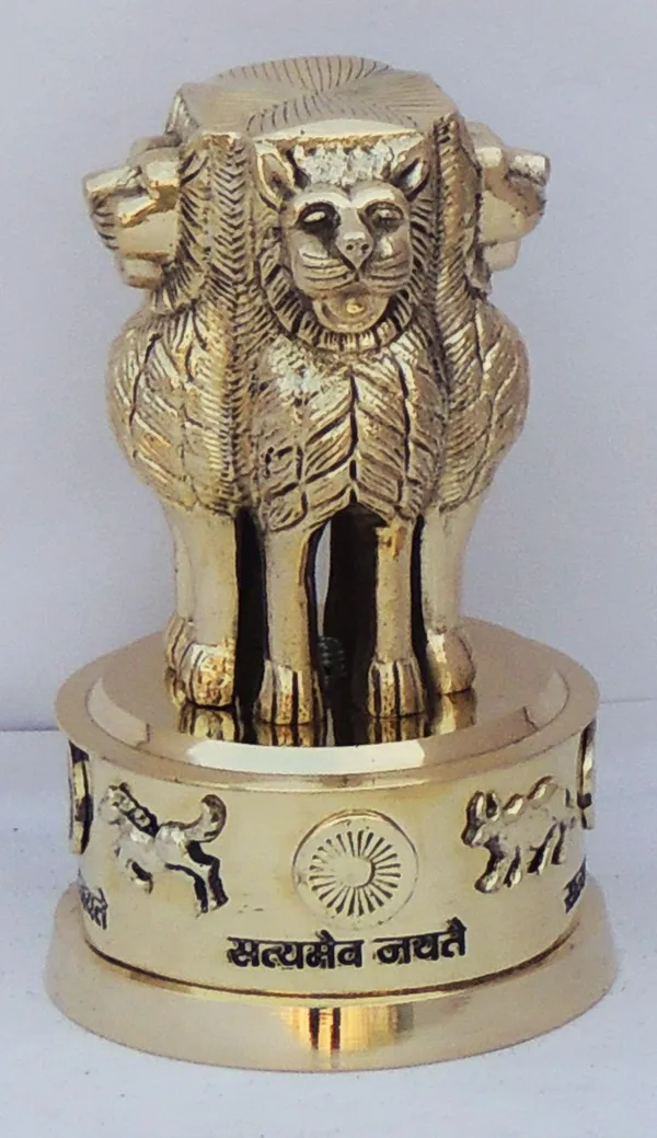 Brass_Table_Decor_Showpiece_Ashok_Lath_-_4x4x6.5_inch_(F670_G)