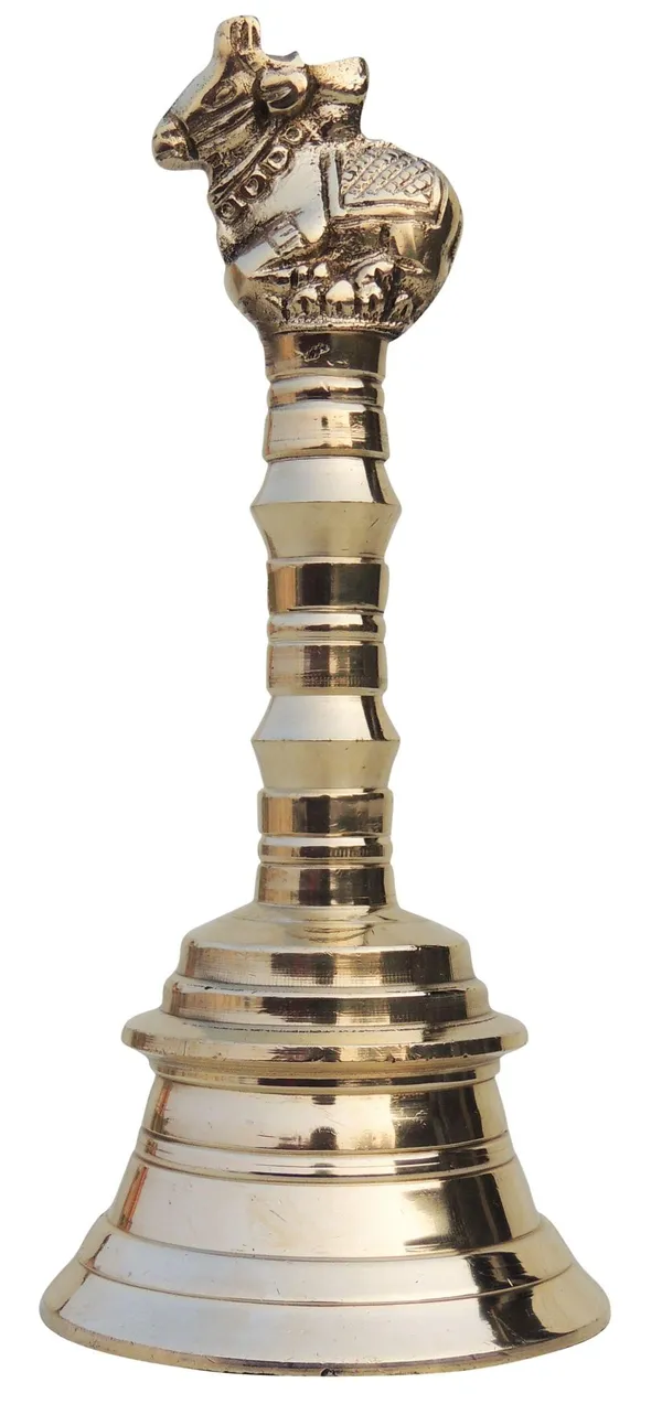 Brass_Pooja_Hand_Bell,_Nandi_Ganti_(1/3)_-_2.5x2.5x6.1_inch_(F681_G)