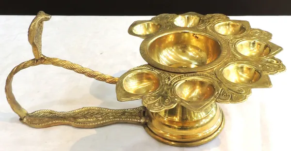 Brass_Showpiece_Ganga_Arti,_7_Wicks_-_11.5x8x5.2_Inch_(F721_D)