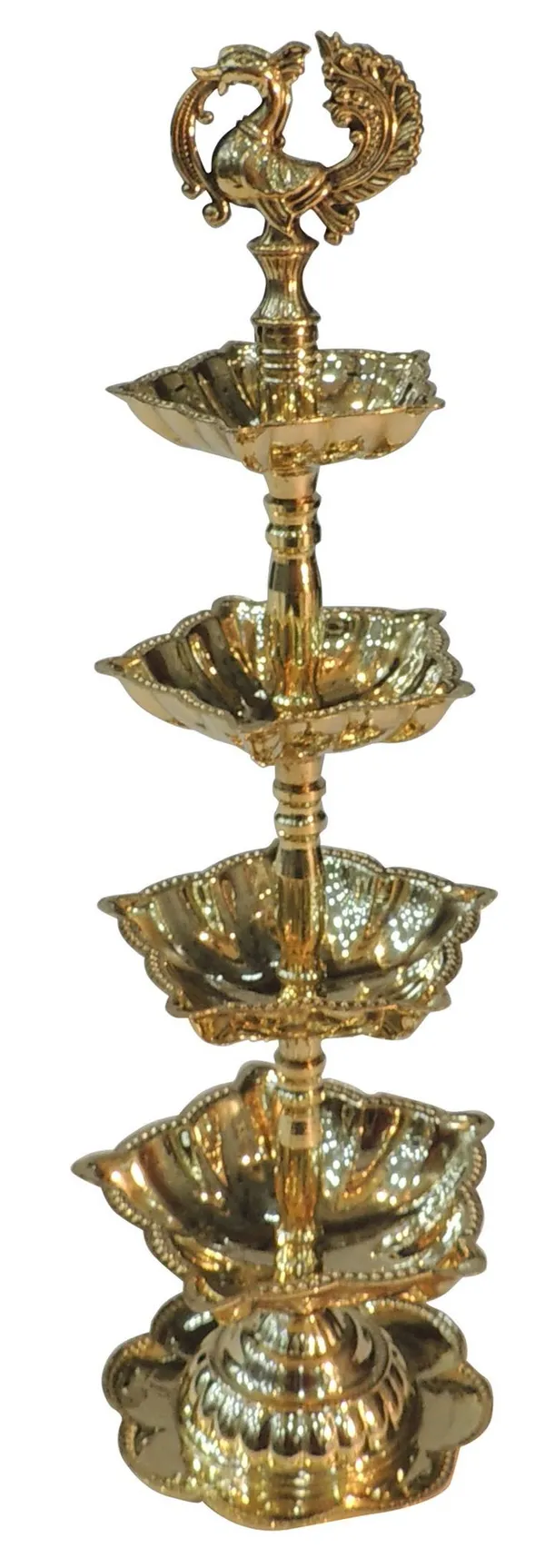 Brass_Table_Decor_4_Step_Murga_Deepak_-_3x3x11_Inch_(F782_D)