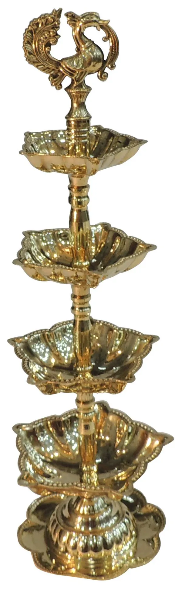 Brass_Table_Decor_4_Step_Murga_Deepak_-_3x3x11_Inch_(F782_D)