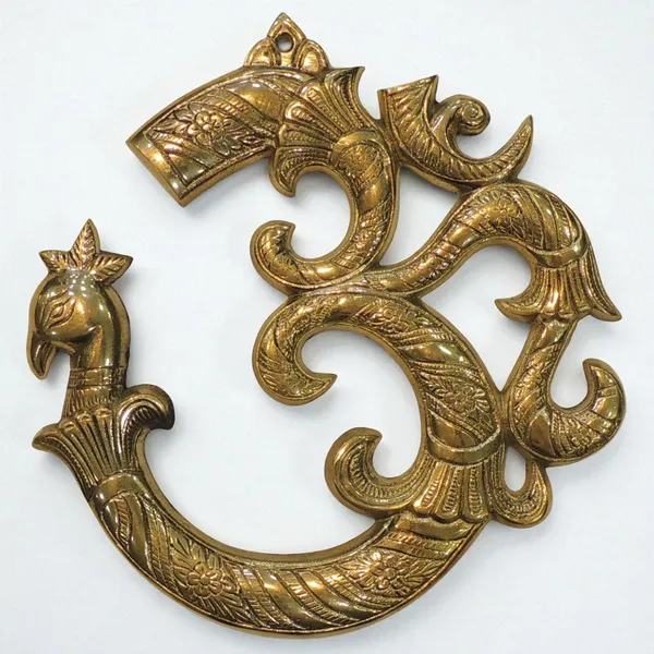 Brass_Home_Decor_Wall_Hanging_Om_-_10x0.5x10_Inch_(F786_G)