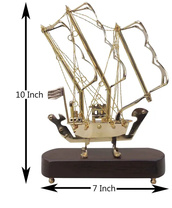 Brass_Table_Decor_Showpiece_Ship_7x2.5x10_Inch_(MR128_X)