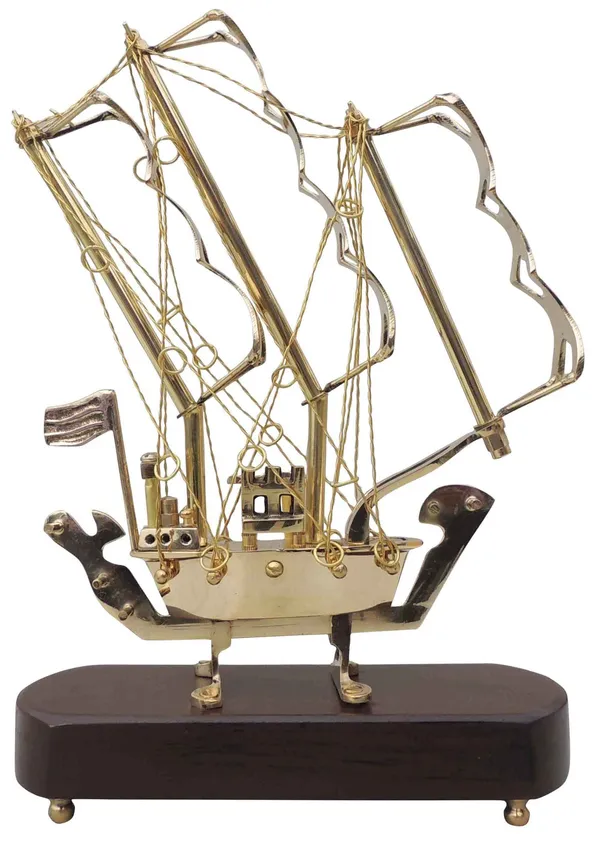 Brass_Table_Decor_Showpiece_Ship_7x2.5x10_Inch_(MR128_X)