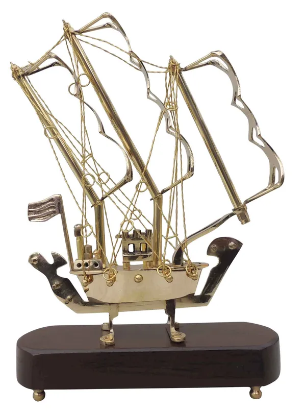 Brass_Table_Decor_Showpiece_Ship_7x2.5x10_Inch_(MR128_X)