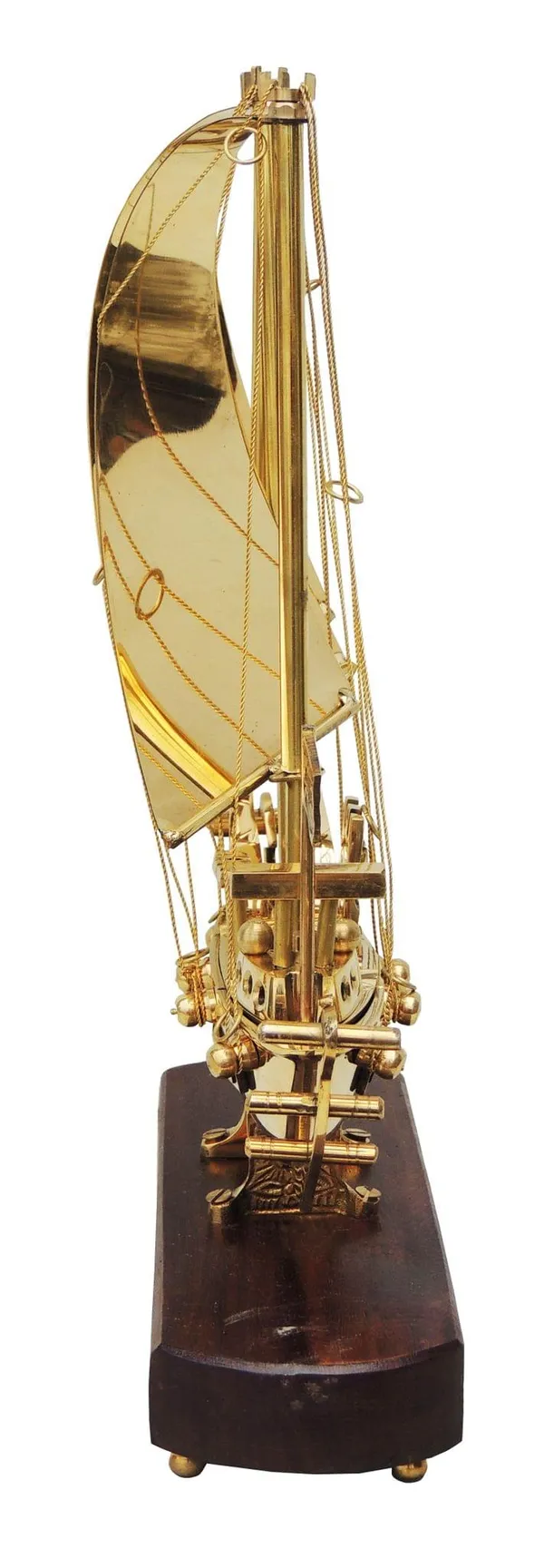 Brass_Table_Decor_Showpiece_Ship_With_Wooden_Base_-_9x3x11.8_inch_(MR129_A)