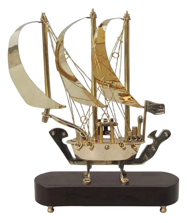 Brass_Table_Decor_Showpiece_Ship_7x2.5x9.5_Inch_(MR129_X)