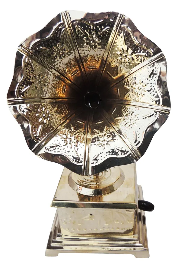 Brass_Showpiece_Gramophone_-_4.1x4.8x9_inch_(MR215_B)