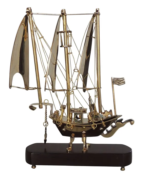 Brass_&_Wooden_Home_Decorative_Ship,_Jahaj_-_8x2.5x12_Inch_(MR227_B)