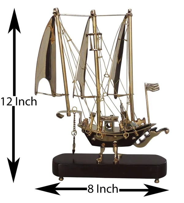 Brass_&_Wooden_Home_Decorative_Ship,_Jahaj_-_8x2.5x12_Inch_(MR227_B)