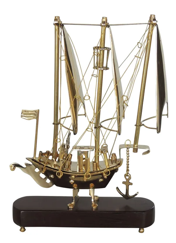 Brass_&_Wooden_Home_Decorative_Ship,_Jahaj_-_8x2.5x12_Inch_(MR227_B)