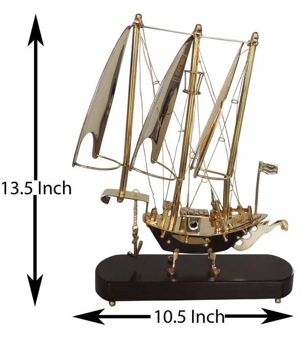 Brass_&_Wooden_Home_Decorative_Ship,_Jahaj_-_10.5x3.5x13.5_Inch_(MR227_C)