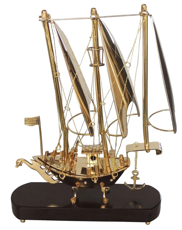 Brass_&_Wooden_Home_Decorative_Ship,_Jahaj_-_10.5x3.5x13.5_Inch_(MR227_C)