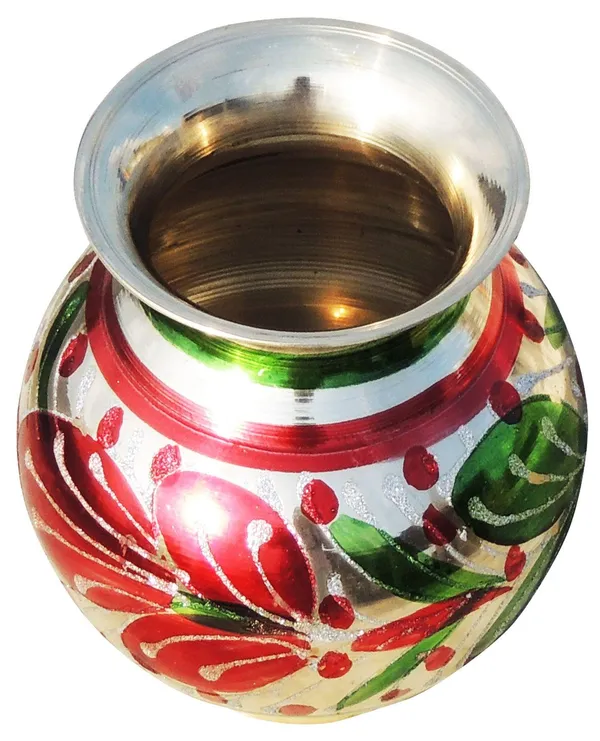 Brass_Matki_Colour_No.16,_1.24_Liter_-_6.5x6.5x5.6_inch_(Z152_F)