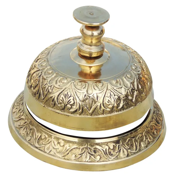Brass_Office_Table_Bell_Embose_-_3.7x3.7x3_inch_(Z160_B)