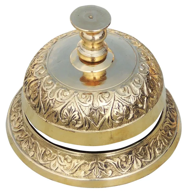 Brass_Office_Table_Bell_Embose_-_3.7x3.7x3_inch_(Z160_B)