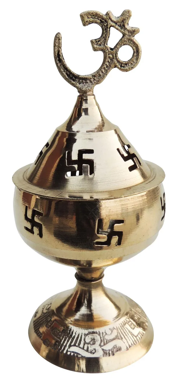 Brass_Table_Decor_Oil_Lamp_Om_Pakija_Deepak_-_2.6x2.6x3_inch_(Z164_C)_-_Pack_of_2