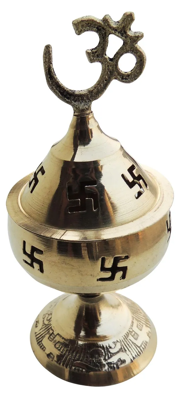 Brass_Table_Decor_Oil_Lamp_Om_Pakija_Deepak_-_2.6x2.6x3_inch_(Z164_C)_-_Pack_of_2