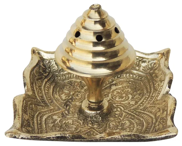 Brass_God_Temple_Agardan,_Agarbatti_Stand_Plate_Square_-_2.3x2.3x1.7_inch_(Z205_C)_-_Pack_of_2